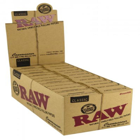 Raw Connoisseur 1 1/4 w/prerolled Tips