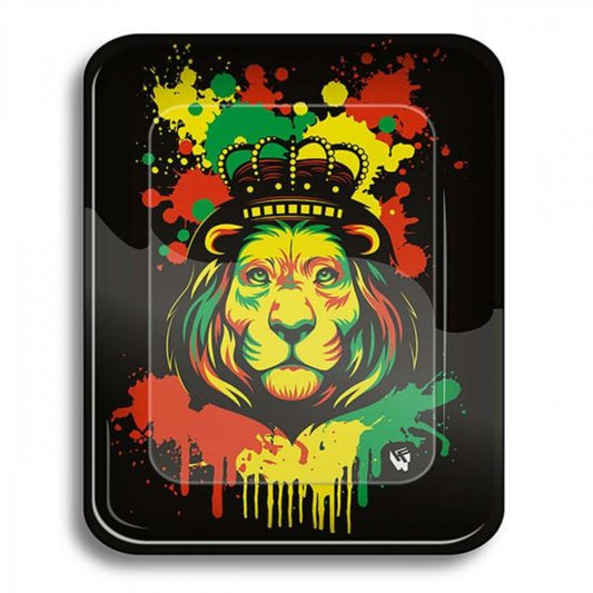 Rolling Tray `Rasta Lion`